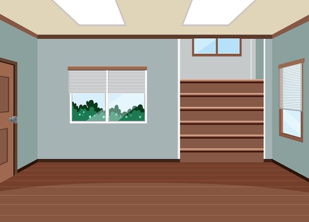 Diseño de interiores de habitación vacía