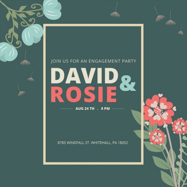 Diseño de invitación de boda