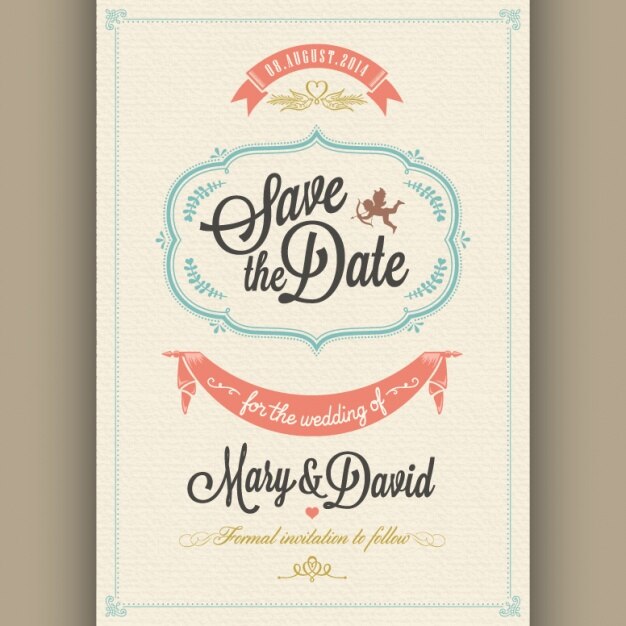 Diseño de invitación de boda