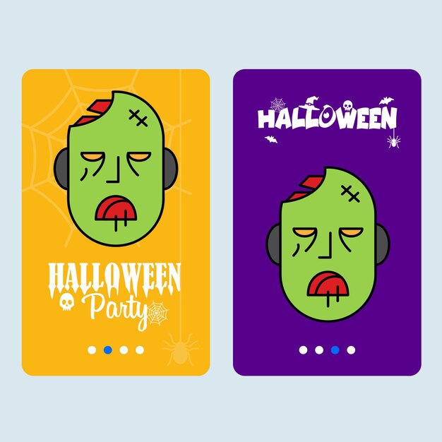 Diseño de invitación de Feliz Halloween con vector fantasma