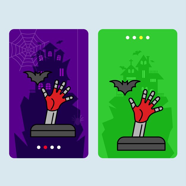 Diseño de invitación feliz Halloween con vector grave