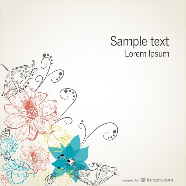 Diseño de la invitación floral