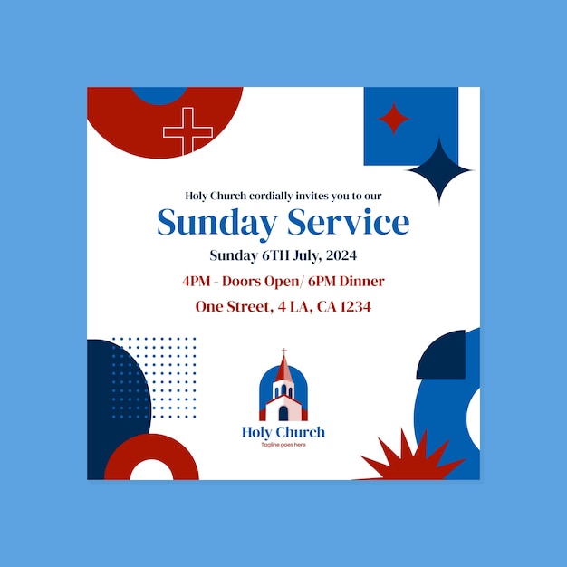 Diseño de invitación de iglesia