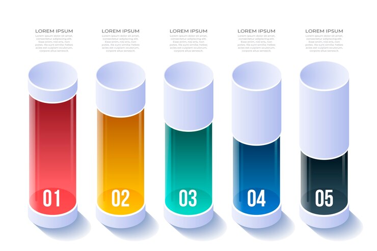 Vector gratuito diseño isométrico para infografía.