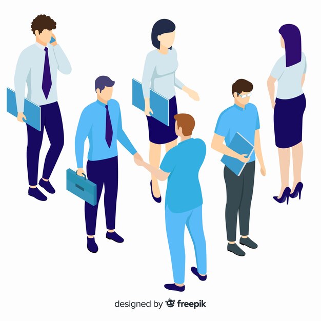 Diseño isométrico de personas de negocios