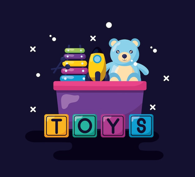 Vector gratuito diseño de juguetes para niños