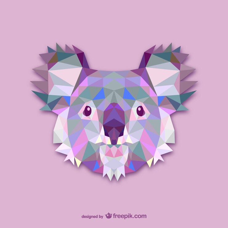 Vector gratuito diseño de koala triangular