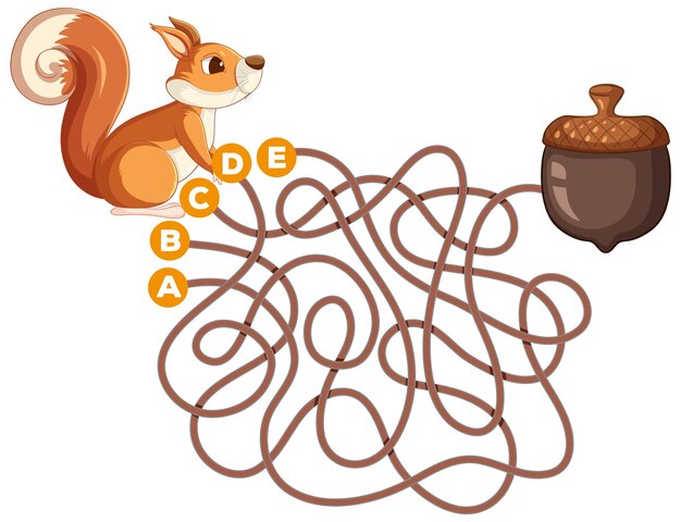 Diseño de laberinto para ardilla y dnut