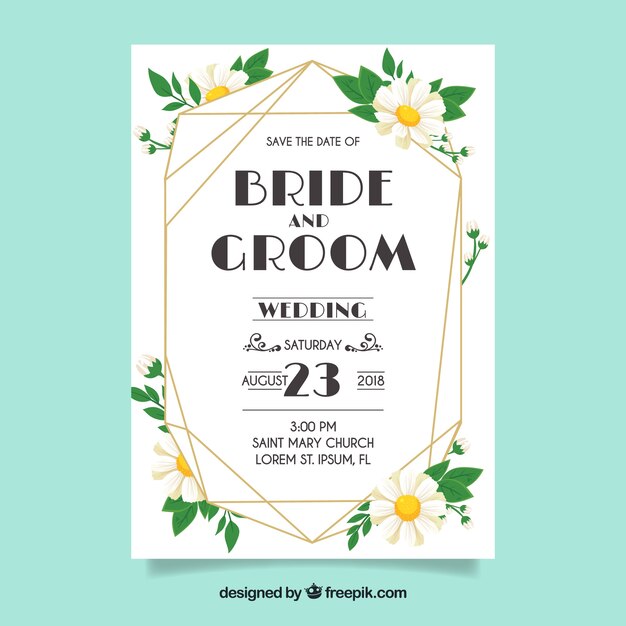 Diseño Lat de plantilla de invitación de boda
