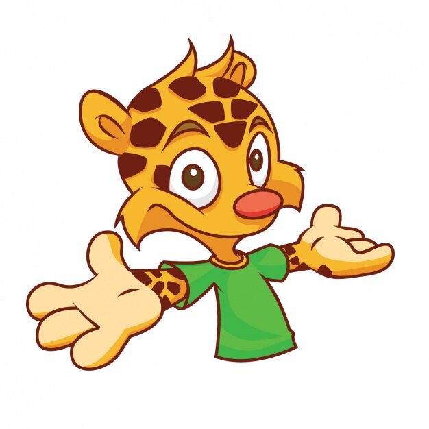 Vector gratuito diseño de leopardo adorable