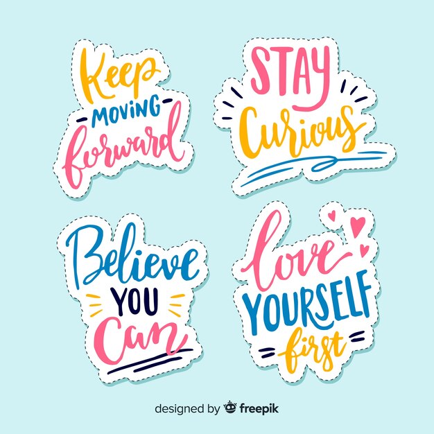 Diseño de letras de citas motivacionales