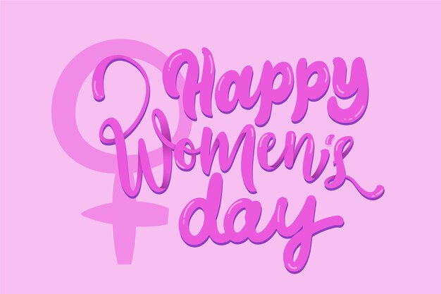 Diseño de letras para el día de la mujer.