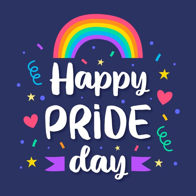 Diseño de letras del día del orgullo