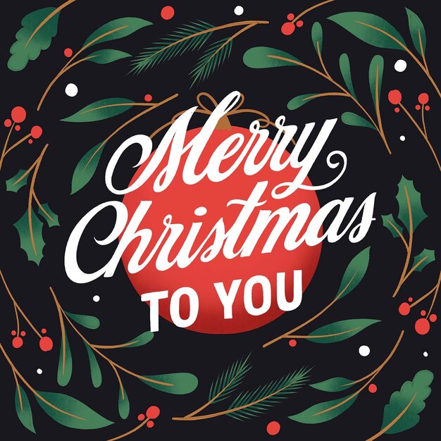 Diseño de letras de feliz navidad