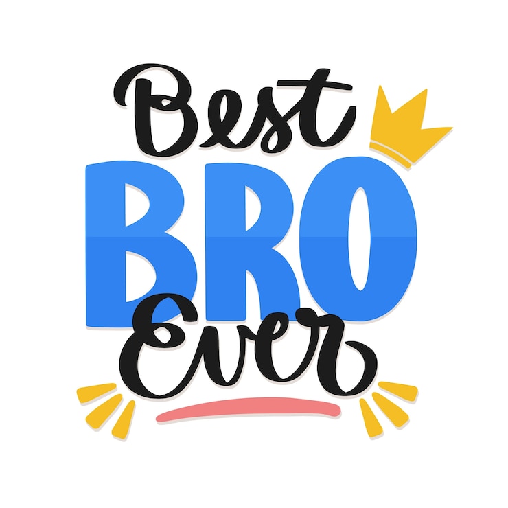 Vector gratuito diseño de letras hermano dibujado a mano