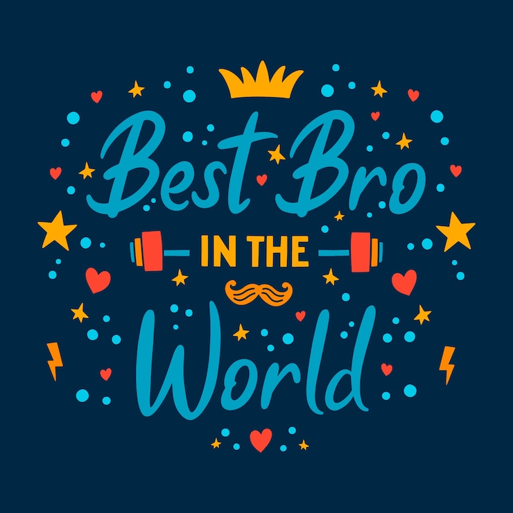 Vector gratuito diseño de letras hermano dibujado a mano