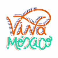 Vector gratuito diseño de letras de independencia de méxico