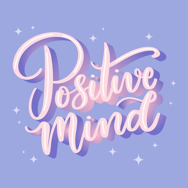 Diseño de letras de mensaje positivo