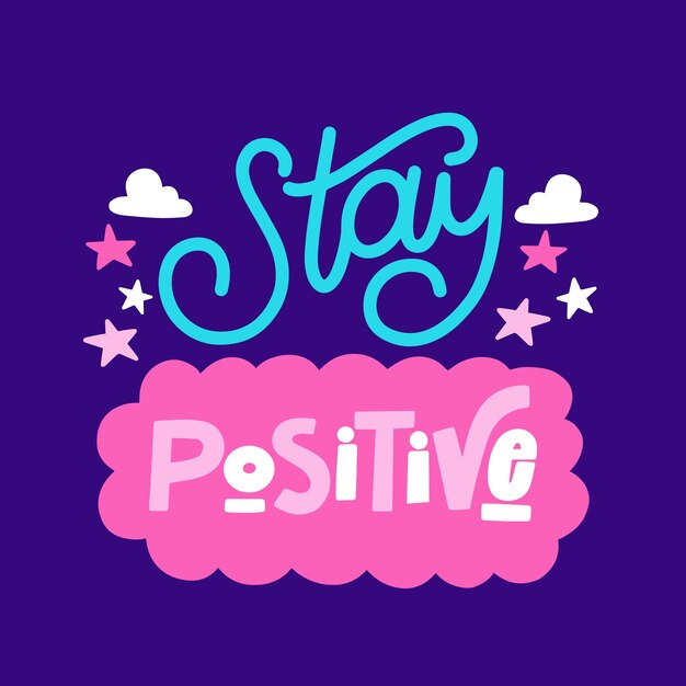 Diseño de letras de mente positiva