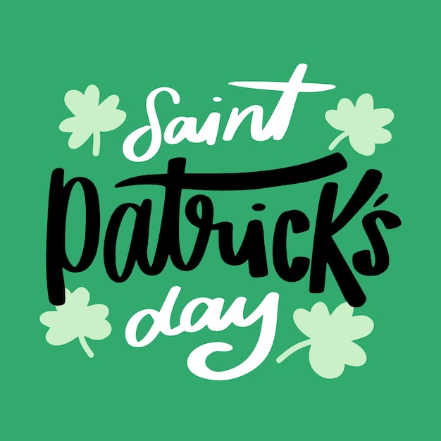 Diseño de letras para st. día de san patricio