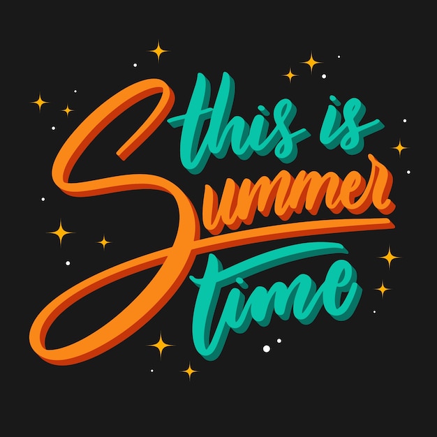 Vector gratuito diseño de letras de verano