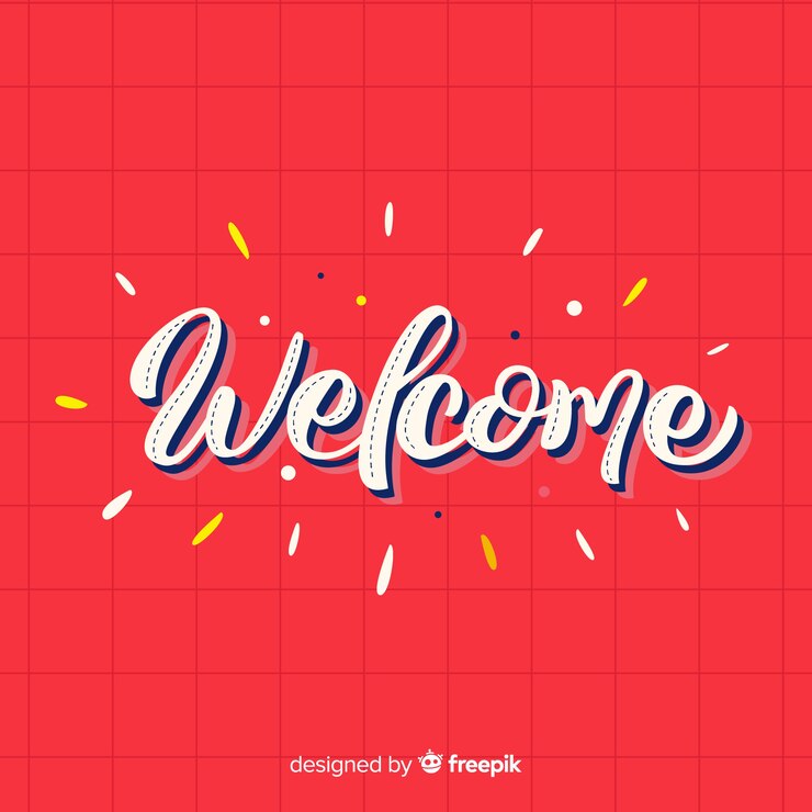 Vector gratuito diseño de lettering de welcome