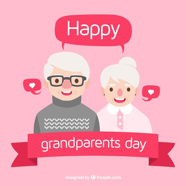 Diseño lindo flat para el día del abuelo