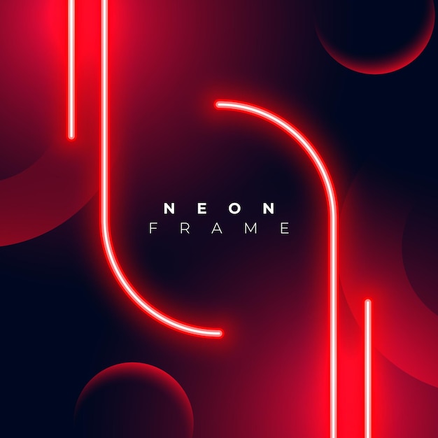 diseño de líneas de neón rojas abstractas y brillantes