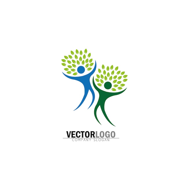 Vector gratuito diseño de logo de árbol