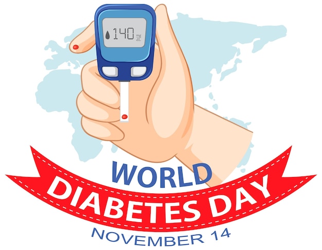 Diseño del logo del día mundial de la diabetes