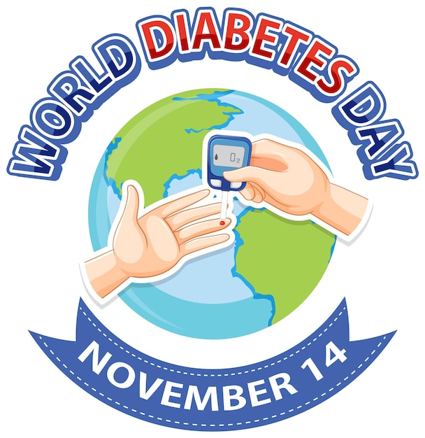 Diseño del logo del día mundial de la diabetes