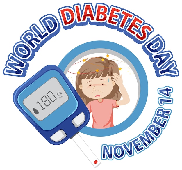 Diseño del logo del día mundial de la diabetes