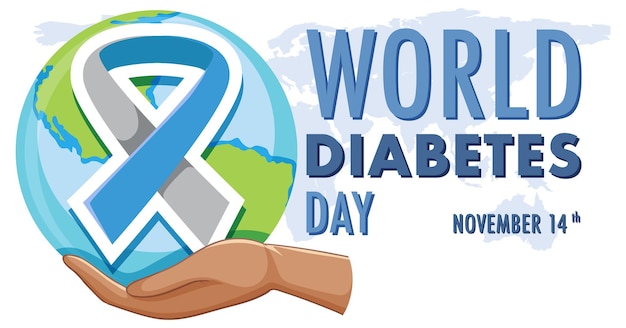 Diseño del logo del día mundial de la diabetes