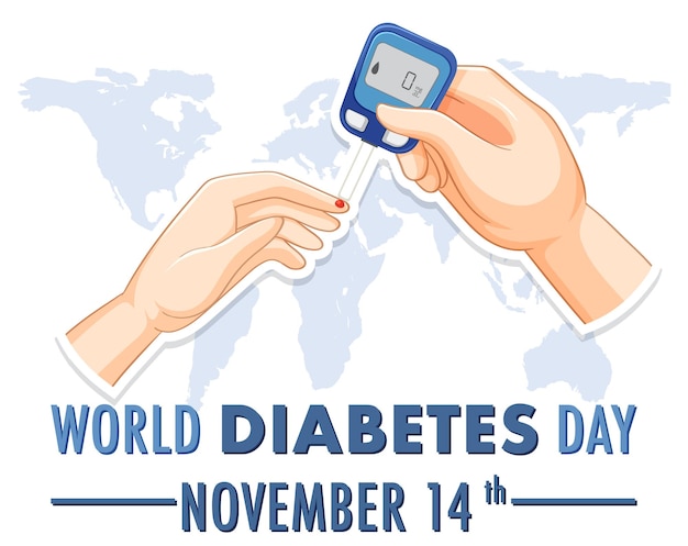 Diseño del logo del día mundial de la diabetes