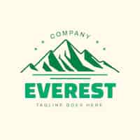 Vector gratuito diseño de logo de everest dibujado a mano