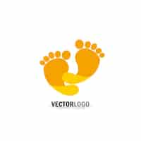 Vector gratuito diseño de logo de huellas