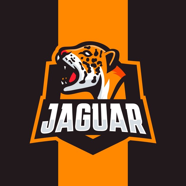 Diseño de logo de jaguar dibujado a mano
