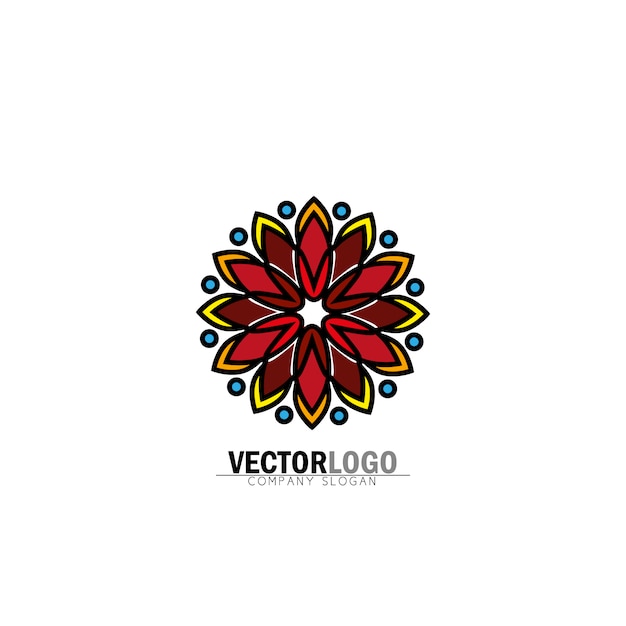 Vector gratuito diseño de logo de mandalas