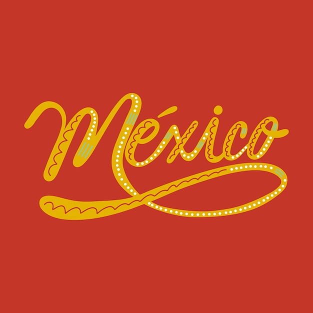 Vector gratuito diseño de logo de méxico dibujado a mano