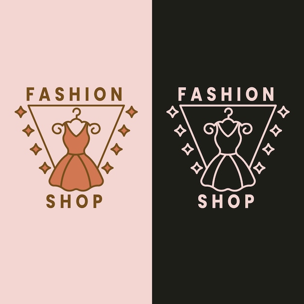 Diseño de logo de tienda de ropa dibujado a mano