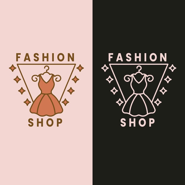 Vector gratuito diseño de logo de tienda de ropa dibujado a mano