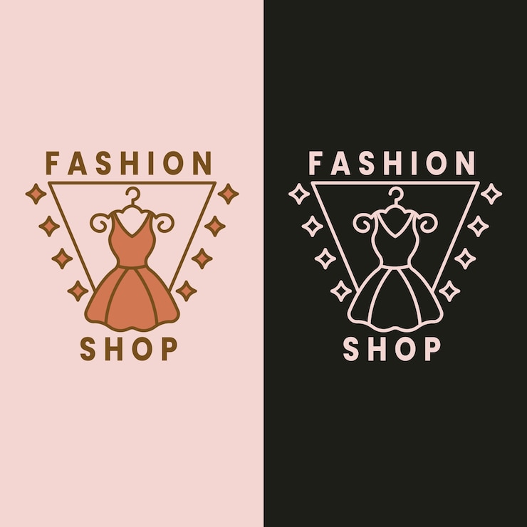 Vector gratuito diseño de logo de tienda de ropa dibujado a mano