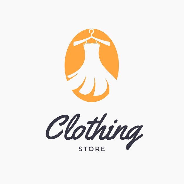 Diseño de logo de tienda de ropa dibujado a mano