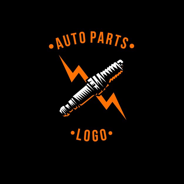 Diseño de logotipo de autopartes dibujado a mano