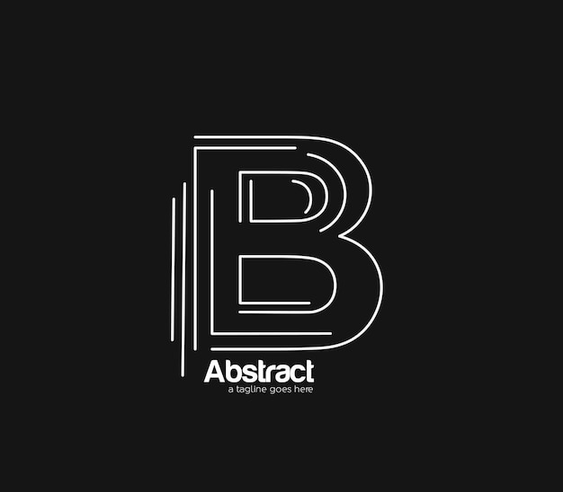 Diseño de logotipo b de vector corporativo de identidad de marca