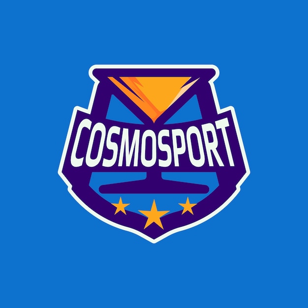 Diseño de logotipo de bar deportivo de diseño plano