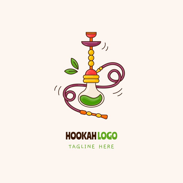 Vector gratuito diseño de logotipo de cachimba dibujado a mano