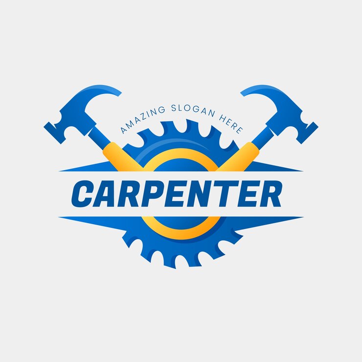 Vector gratuito diseño de logotipo de carpintero degradado