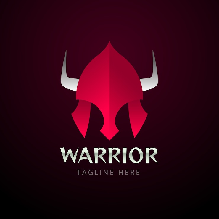 Vector gratuito diseño de logotipo de casco espartano degradado