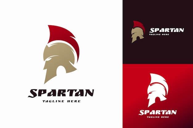 Vector gratuito diseño de logotipo de casco espartano
